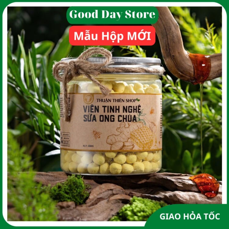 REVIEW Viên Tinh Nghệ Sữa Ong Chúa Thuận Thiên, Hỗ Trợ Trị Đau Bao Tử, Dạ Dày, Làm Đẹp Da