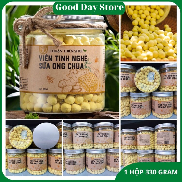 REVIEW Viên Tinh Nghệ Sữa Ong Chúa Thuận Thiên, Hỗ Trợ Trị Đau Bao Tử, Dạ Dày, Làm Đẹp Da