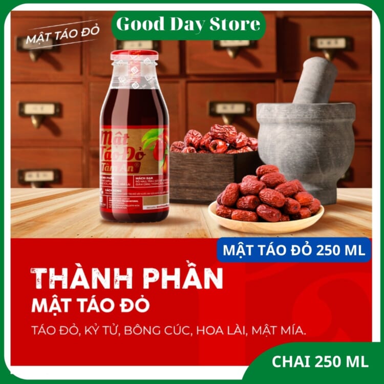 Mật táo đỏ là một sản phẩm từ thiên nhiên được biết đến với nhiều lợi ích cho sức khỏe, đặc biệt trong việc bổ máu, tăng cường sức đề kháng và cải thiện giấc ngủ. Tuy nhiên, để đạt được hiệu quả tốt nhất, bạn cần biết cách sử dụng mật táo đỏ đúng cách. Trong bài viết này, chúng ta sẽ cùng tìm hiểu các phương pháp sử dụng mật táo đỏ sao cho hiệu quả nhất. 1. Lợi Ích Của Mật Táo Đỏ Trước khi đi sâu vào cách sử dụng, hãy điểm qua một số lợi ích nổi bật của mật táo đỏ: Cải thiện tuần hoàn máu: Giúp giảm các triệu chứng như hoa mắt, chóng mặt, mờ mắt do thiếu máu. Tăng cường sức đề kháng: Hỗ trợ hệ miễn dịch, giúp cơ thể chống lại bệnh tật và tăng khả năng phục hồi. Cải thiện giấc ngủ: Giúp bạn có giấc ngủ sâu và ngon hơn. Làm đẹp da: Hỗ trợ tái tạo làn da, giúp da sáng mịn, hồng hào từ bên trong. Hỗ trợ tiêu hóa: Giúp làm dịu dạ dày, giảm các triệu chứng khó tiêu và trào ngược. 2. Cách Sử Dụng Mật Táo Đỏ Hiệu Quả 2.1. Dành Cho Trẻ Em Trẻ em cần nguồn dinh dưỡng dồi dào để phát triển, và mật táo đỏ là một giải pháp tuyệt vời giúp bổ sung dưỡng chất. Liều lượng: Pha 2 muỗng cà phê mật táo đỏ với 50ml nước ấm hoặc ½ quả cam vắt. Thời điểm sử dụng: Dùng sau khi bé ăn sáng để cơ thể hấp thụ tốt nhất. 2.2. Dành Cho Người Lớn Bình Thường Với những người có sức khỏe ổn định nhưng muốn tăng cường sức đề kháng và bổ sung dưỡng chất từ thiên nhiên: Liều lượng: Pha 10ml mật táo đỏ với 50ml nước nóng. Thời điểm sử dụng: Uống khi vừa thức dậy vào buổi sáng để khởi động cơ thể và cung cấp năng lượng cho cả ngày. 2.3. Đối Với Người Thiếu Máu, Hoa Mắt, Chóng Mặt Những người gặp vấn đề về tuần hoàn máu hoặc các triệu chứng của thiếu máu như hoa mắt, chóng mặt có thể sử dụng mật táo đỏ để cải thiện tình trạng. Liều lượng: Pha 25ml mật táo đỏ với 100ml nước nóng. Thời điểm sử dụng: Dùng 2 lần mỗi ngày, sáng và tối để cơ thể phục hồi sức khỏe và cải thiện tuần hoàn máu. 2.4. Đối Với Người Thiếu Máu Nặng, Mất Ngủ Đối với những người bị thiếu máu nặng, da vàng, môi thâm hay mất ngủ lâu dài, mật táo đỏ sẽ là một giải pháp tuyệt vời để giúp phục hồi cơ thể. Liều lượng: Pha 35ml mật táo đỏ với 120ml nước nóng. Thời điểm sử dụng: Uống ngày 2 lần, vào buổi sáng và tối, để hỗ trợ cải thiện sức khỏe từ bên trong và giúp ngủ ngon hơn. 2.5. Dành Cho Bệnh Nhân Huyết Áp Cao Những người có huyết áp cao hoặc có nguy cơ đột quỵ cũng có thể sử dụng mật táo đỏ để hỗ trợ điều hòa huyết áp. Liều lượng: Pha 35ml mật táo đỏ với 100ml nước nóng và thêm ½ quả chanh. Thời điểm sử dụng: Uống sau bữa ăn sáng để giúp bổ máu và cân bằng huyết áp. 3. Lưu Ý Khi Sử Dụng Mật Táo Đỏ Không lạm dụng: Mặc dù mật táo đỏ có nhiều lợi ích nhưng không nên sử dụng quá liều lượng khuyến cáo. Dùng quá nhiều có thể gây quá tải cho cơ thể, đặc biệt đối với trẻ em và người lớn tuổi. Bảo quản đúng cách: Để giữ được chất lượng tốt nhất, bạn nên bảo quản mật táo đỏ ở nơi khô ráo, thoáng mát, tránh ánh nắng trực tiếp. Nếu có thể, hãy bảo quản trong tủ lạnh để kéo dài hạn sử dụng. 4. Tại Sao Nên Chọn Mật Táo Đỏ Tâm An? Trong số các sản phẩm mật táo đỏ trên thị trường, Mật Táo Đỏ Tâm An nổi bật bởi thành phần 100% từ thiên nhiên, không chứa chất bảo quản hay hóa chất độc hại. Sản phẩm đã được kiểm định vệ sinh an toàn thực phẩm, đảm bảo an toàn cho người tiêu dùng. Mật Táo Đỏ Tâm An không chỉ mang lại lợi ích sức khỏe mà còn giúp tái tạo làn da, hỗ trợ tiêu hóa và tăng cường đề kháng tự nhiên. 5. Kết Luận: Sử Dụng Mật Táo Đỏ Đúng Cách Để Đạt Hiệu Quả Tốt Nhất Sử dụng mật táo đỏ đúng cách không chỉ giúp bổ máu, tăng sức đề kháng mà còn cải thiện giấc ngủ và làm đẹp da. Với những lợi ích tuyệt vời cho sức khỏe và sắc đẹp, mật táo đỏ là một lựa chọn hoàn hảo để chăm sóc sức khỏe từ thiên nhiên. Bằng cách làm theo những hướng dẫn trên, bạn sẽ tận dụng được toàn bộ lợi ích mà mật táo đỏ mang lại, giúp cơ thể luôn khỏe mạnh, tràn đầy năng lượng và làn da tươi trẻ.