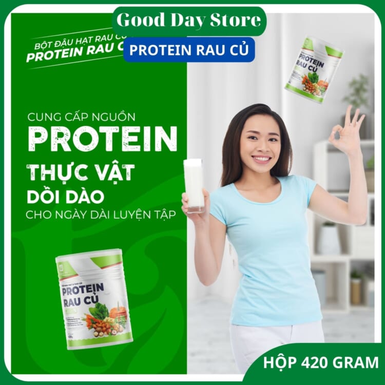 Bột Protein Rau Củ Tâm An 420gr,Protein từ đậu hạt cho người ăn chay,tập luyện tăng cân tăng cơ