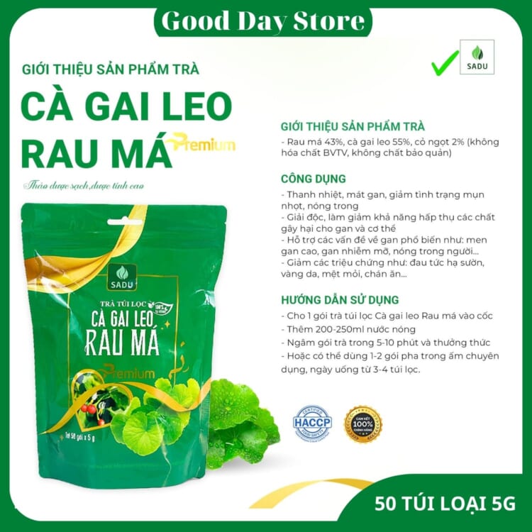 Review Trà Cà Gai Leo Rau Má Sadu – Lựa Chọn Tinh Túy Cho Sức Khỏe