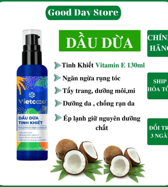 Dầu dừa Vietcoco Vitamin E 130ml